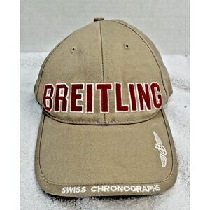 Breitling Snapback Hat 100% Cotton Tan/Red Embroidery Officially Licensed